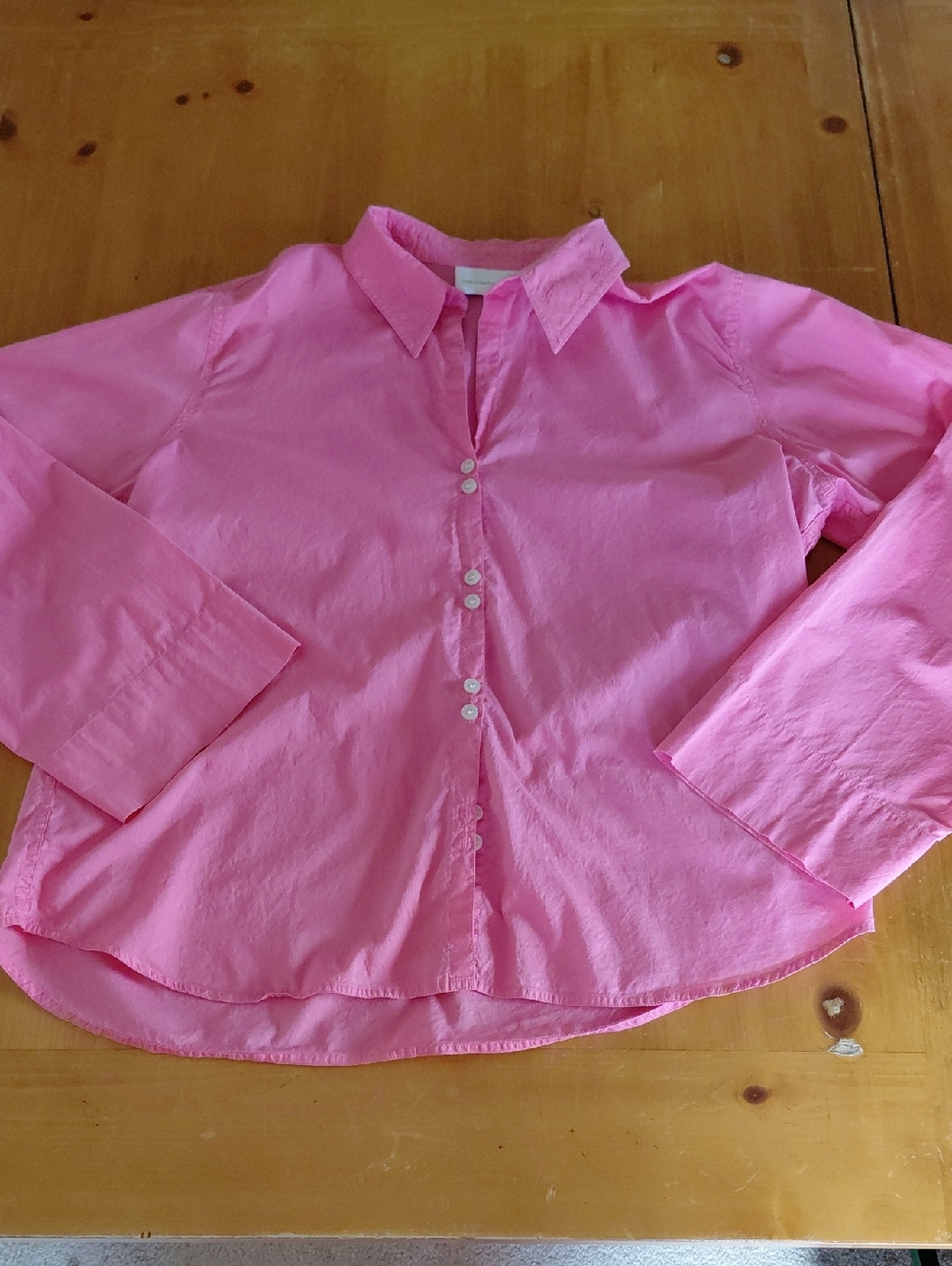 Liz Claiborne Pink Button-Front Long-Sleeve Shirt Large